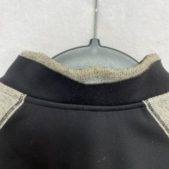 Lululemon Var-City Bomber Jacket Womens 6Black Gray Baseball Stitching Neoprene - Picture 12 of 15